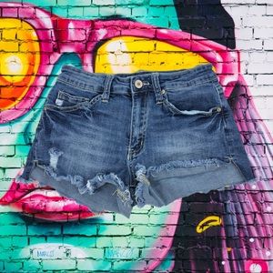 KanCan Stretchy Mini Jean Shorts Size Small
